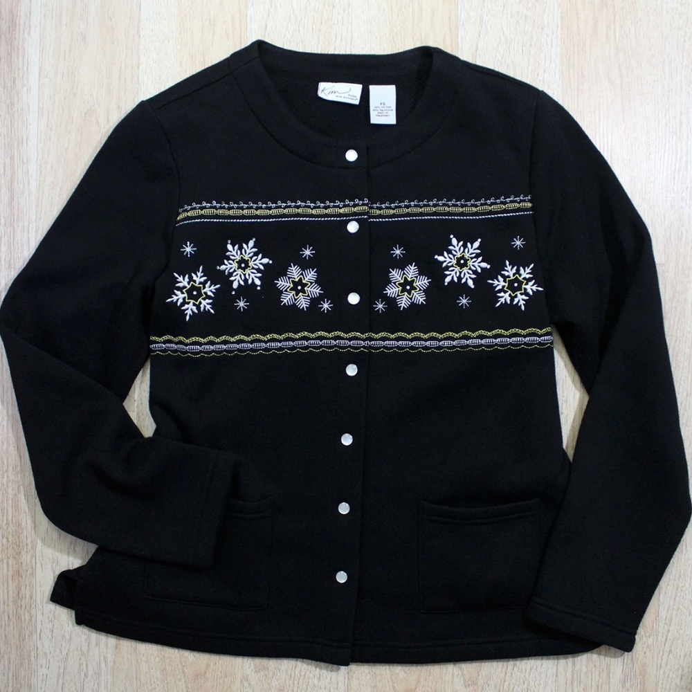 Warm & Comfy Fleece Jacket Embroidered Winter NEW